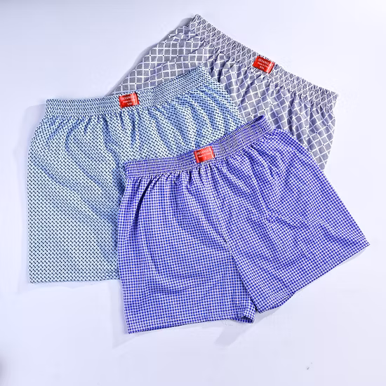 Cotton Print Underwear Boxer Briefs for Men
