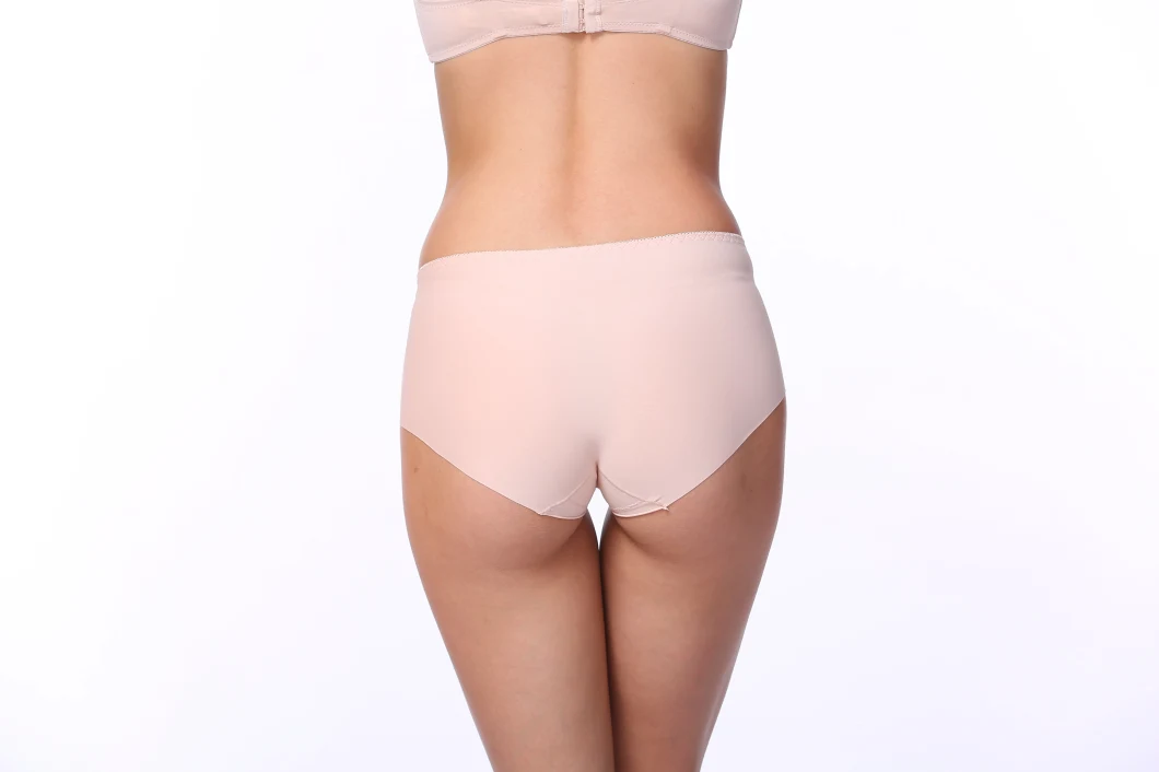 Elastic Pure Women Plus Size Cotton Smooth Material MID Waist Panty Brief
