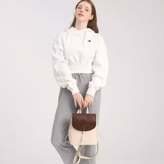 Water Resistant Designer Backpack New Arrival Ladies Black Cute Backpack Hot-Selling Leather Women′s PU Backpack