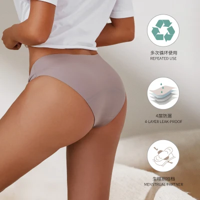S-Shaper Women Menstrual Period Underwear MID Waist Cotton Postpartum Ladies Briefs