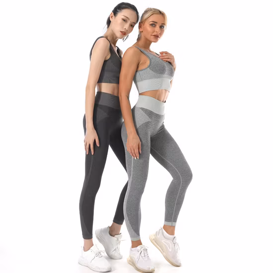 Factory Wholesale Fitness & Yoga Wear 5 Piece Seamless Workout Sports Wear Women Gym Clothing Sets